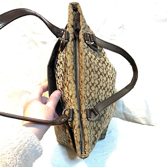 Coach Mini Signature Stripe File Tote Bag F27008 - Picture 4 of 9